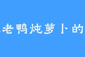 爱吃老鸭炖萝卜的苏风