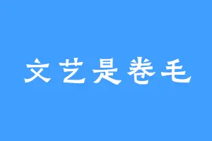 文艺是卷毛