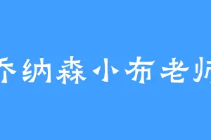乔纳森小布老师