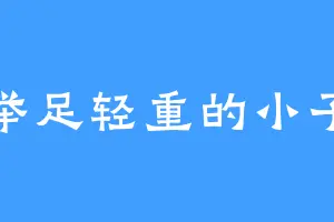 举足轻重的小子