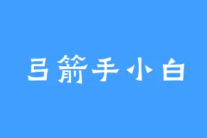 弓箭手小白