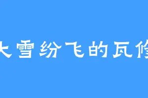 大雪纷飞的瓦修