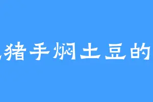 爱吃猪手焖土豆的钰云