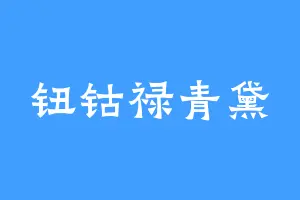 钮钴禄青黛