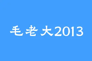 毛老大2013