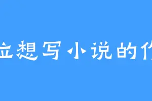 一位想写小说的作家