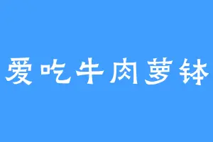 爱吃牛肉萝钵