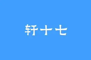 轩十七