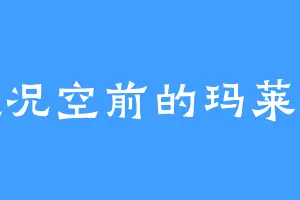 盛况空前的玛莱雅