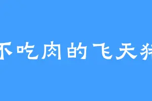 不吃肉的飞天猪