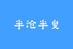 半沧半叟