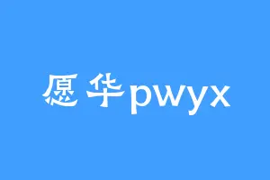 愿华pwyx