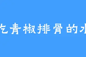 爱吃青椒排骨的水伯