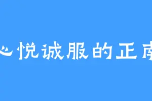 心悦诚服的正南