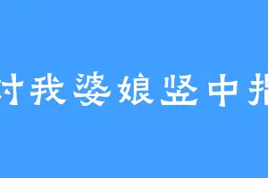 对我婆娘竖中指