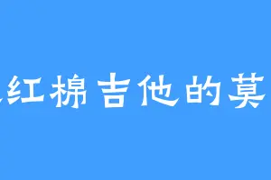 喜欢红棉吉他的莫大人