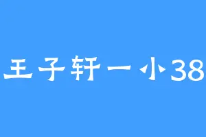 王子轩一小38